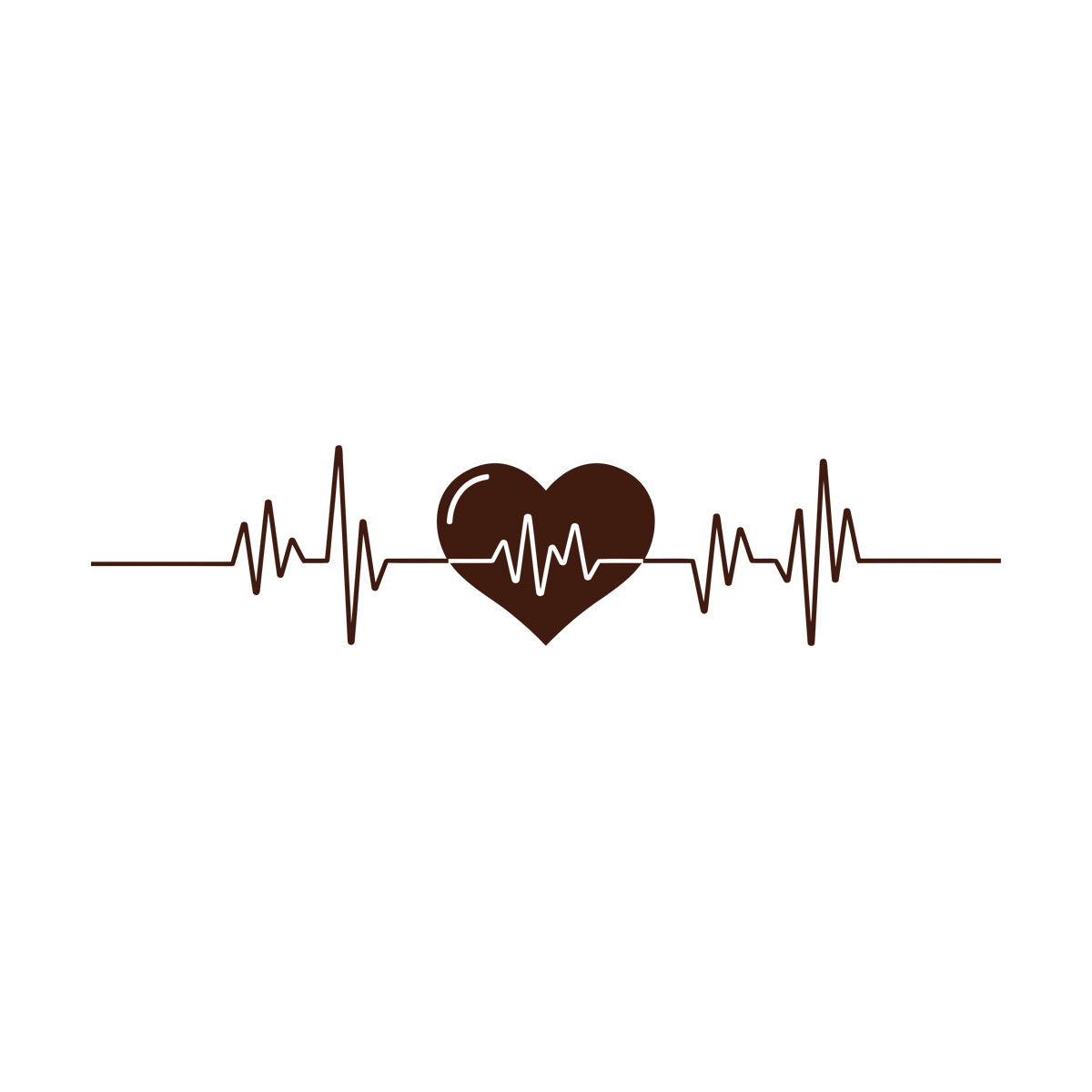 Lettering Decals Heart Beat Cardiogram Cardio Pulse Health Care Multiple Size Options