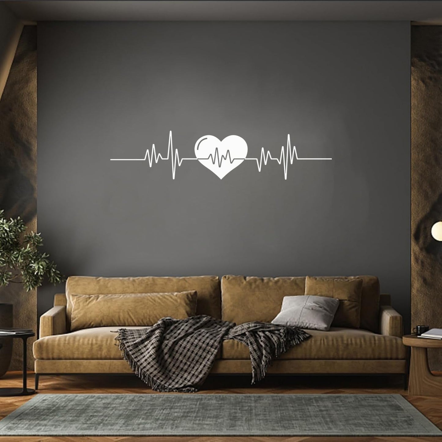 Lettering Decals Heart Beat Cardiogram Cardio Pulse Health Care Multiple Size Options