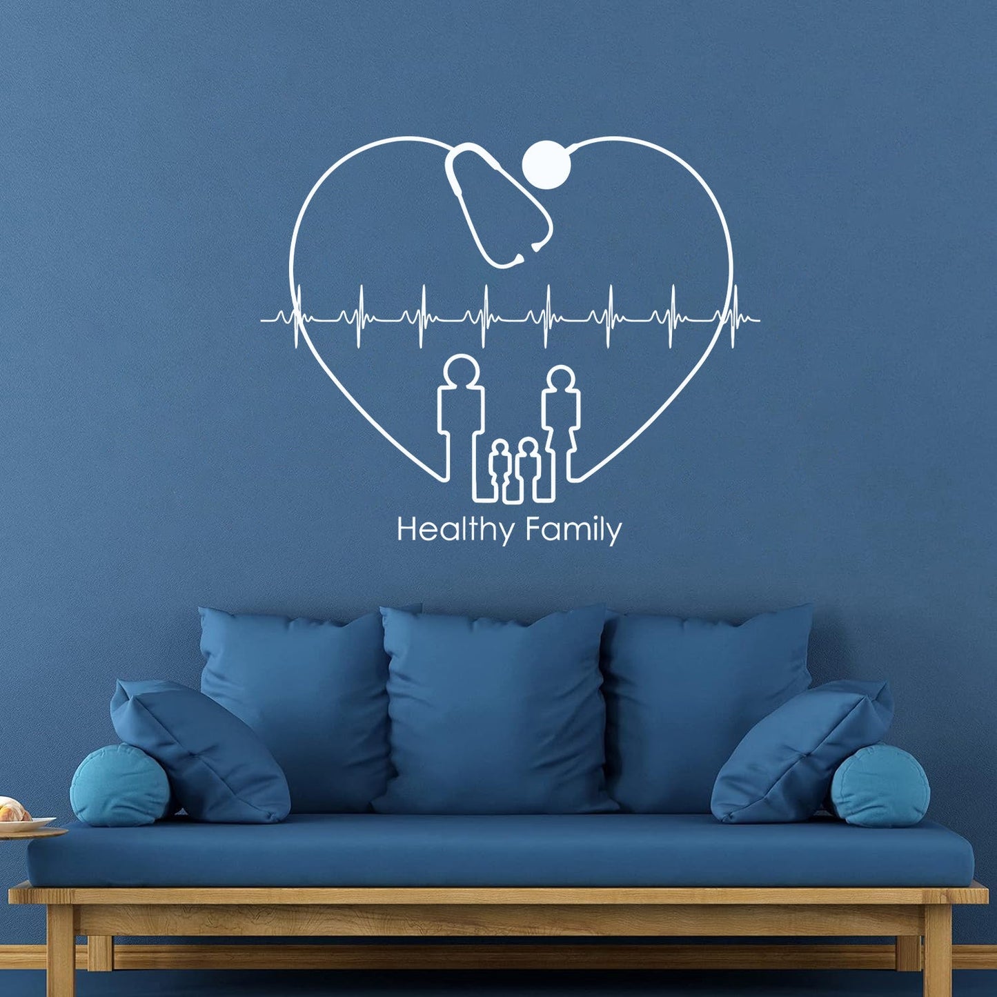 Heart Cardiogram Healthy Family Clinic Health Care Wall Decals Paster Paper Personalized Customization