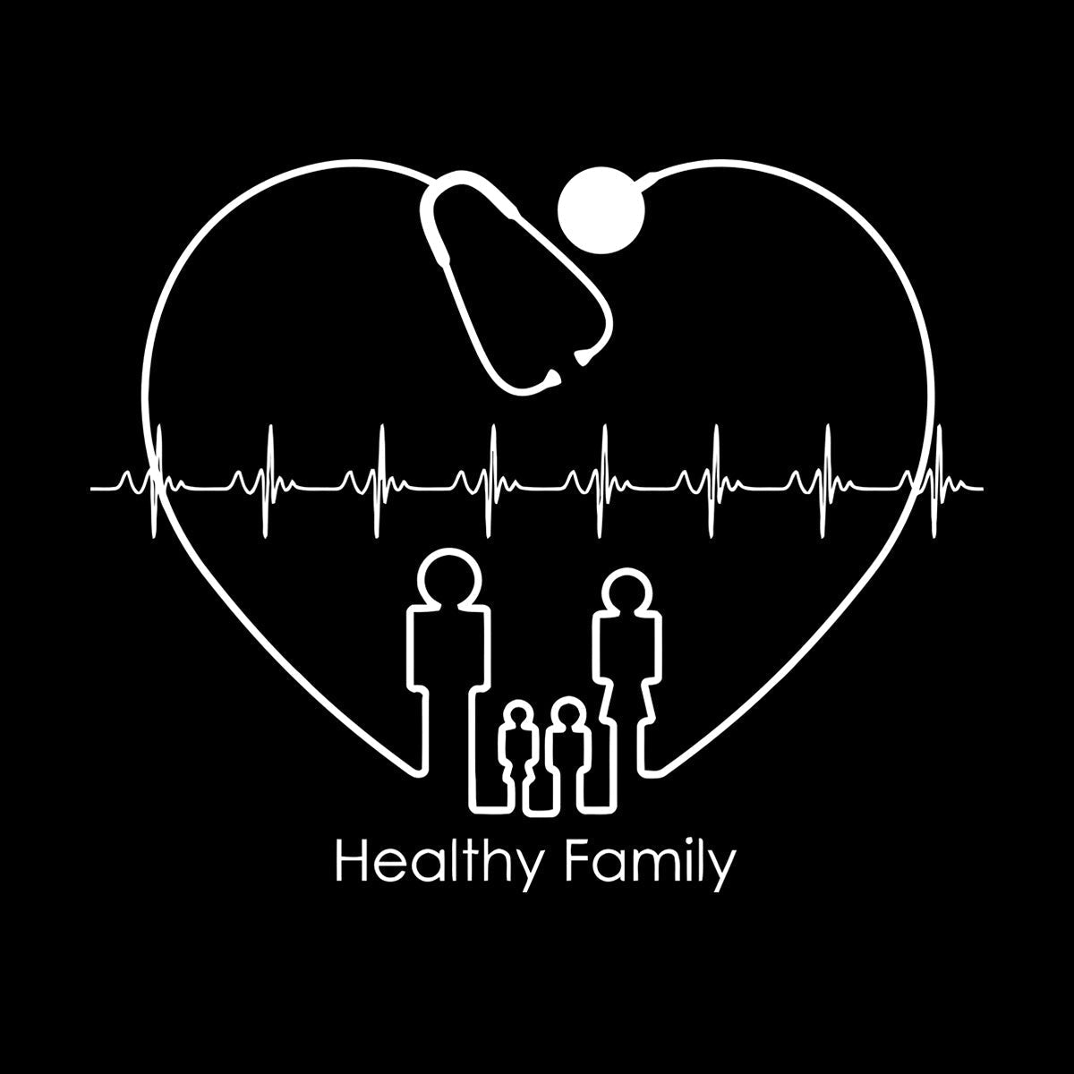 Heart Cardiogram Healthy Family Clinic Health Care Wall Decals Paster Paper Personalized Customization