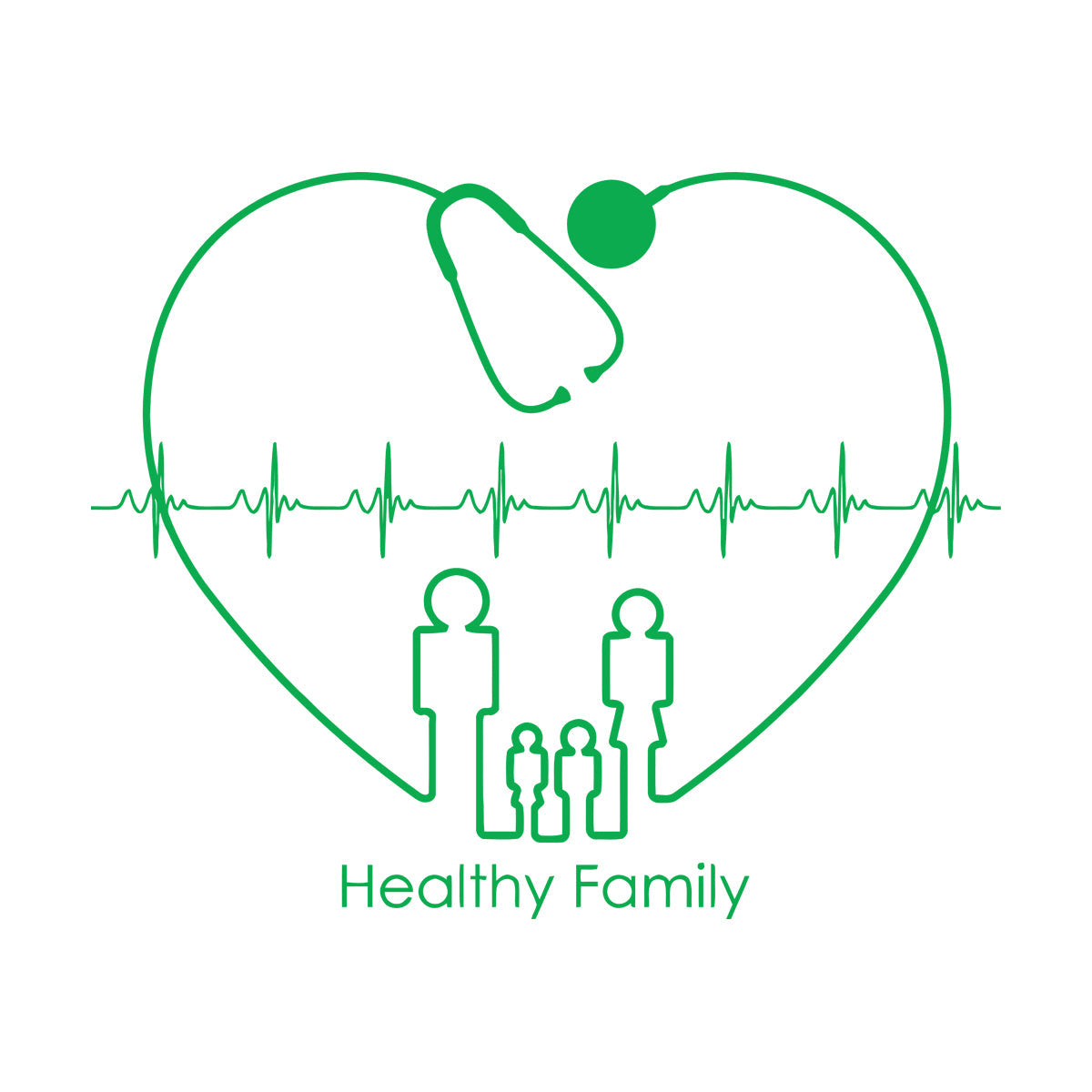 Heart Cardiogram Healthy Family Clinic Health Care Wall Decals Paster Paper Personalized Customization