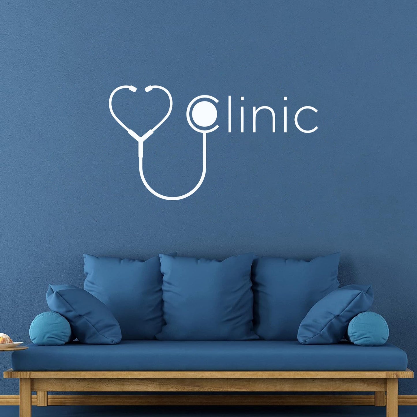 Vinyl Wall Stickers Heart Shape Stethoscope Clinic Logo Health Care Can Modify And Add Information
