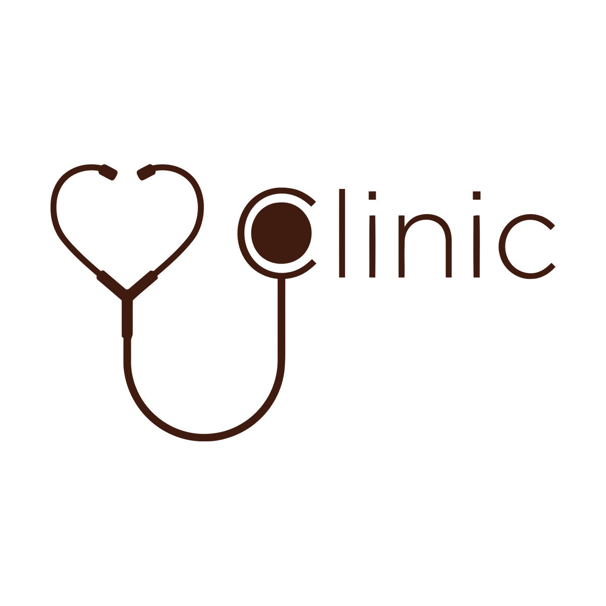 Vinyl Wall Stickers Heart Shape Stethoscope Clinic Logo Health Care Can Modify And Add Information