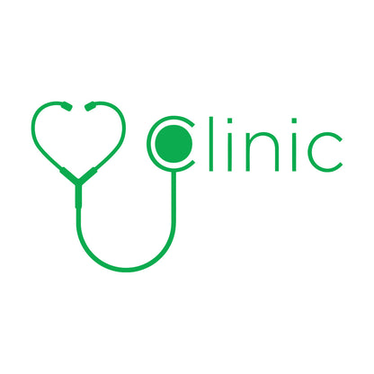 Vinyl Wall Stickers Heart Shape Stethoscope Clinic Logo Health Care Can Modify And Add Information