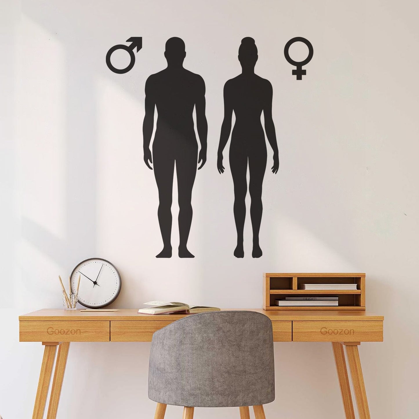 Engraving Decals Male And Female Figures Symbol Health Care Car Body Decoration