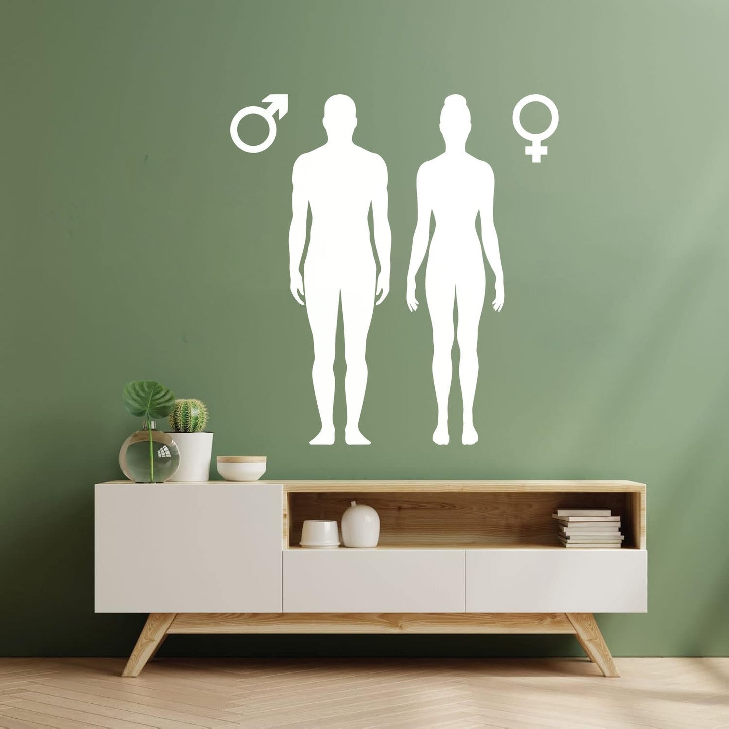 Engraving Decals Male And Female Figures Symbol Health Care Car Body Decoration