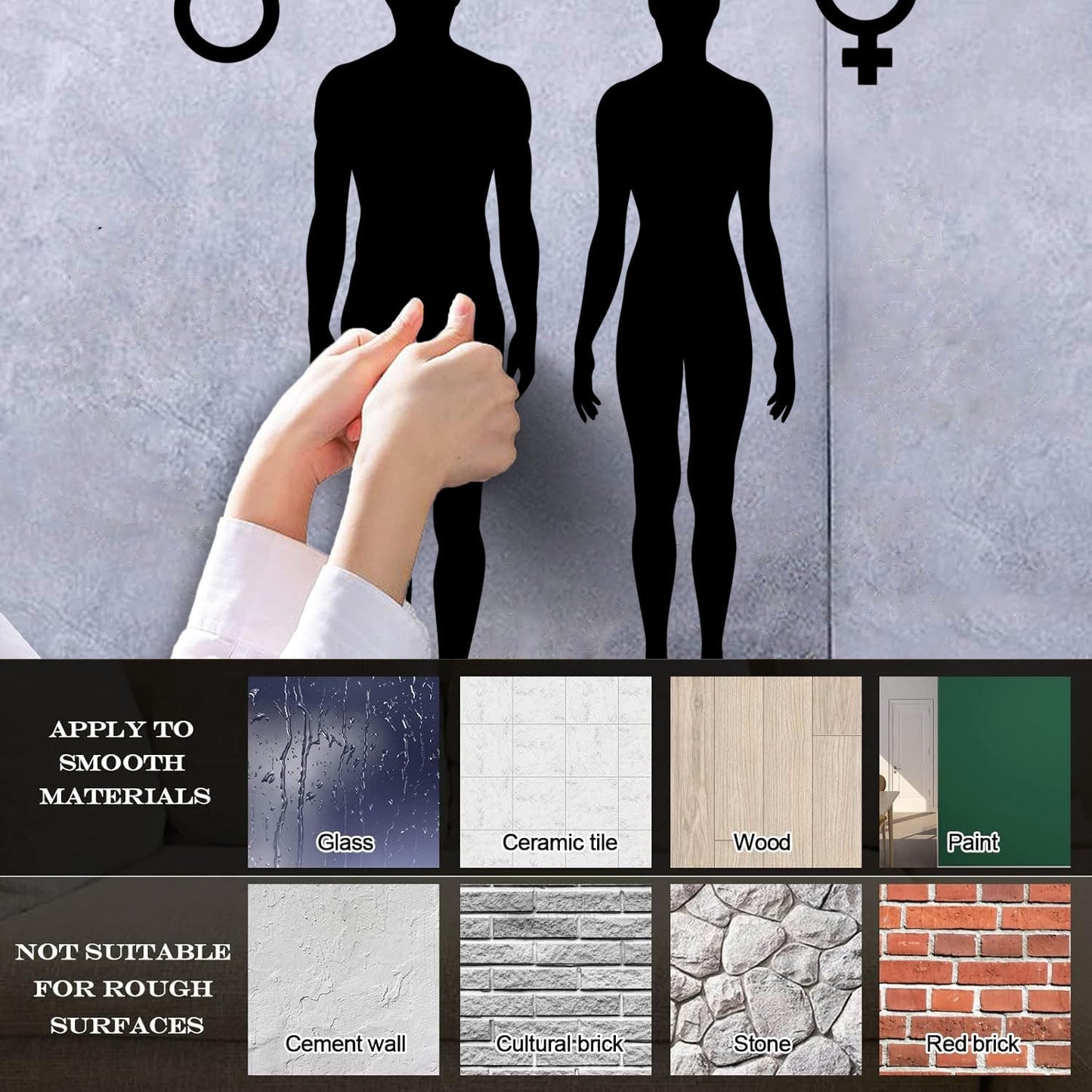 Engraving Decals Male And Female Figures Symbol Health Care Car Body Decoration