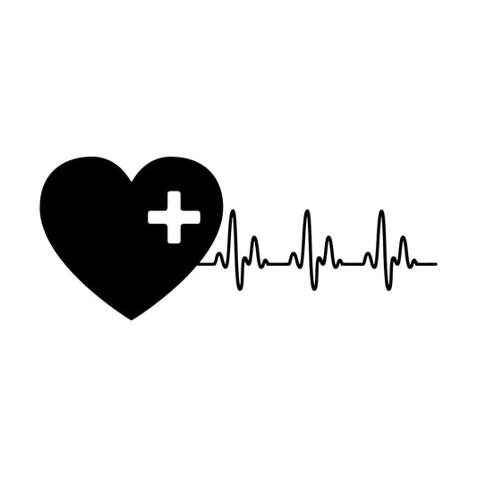 Medical Cross Health Care Heartbeat Clinic Wall Stickers Paster Paper Glass Stickers