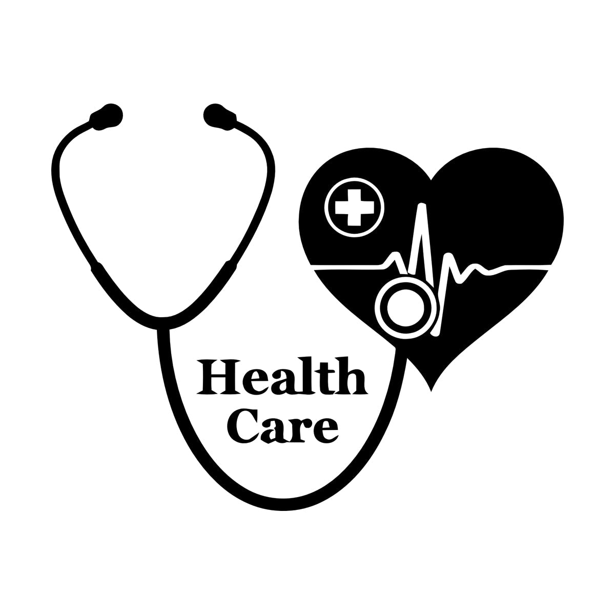 Wall Vinyl Sticker Decor Medical Cross With Health Care Medicine Icon Store Decoration