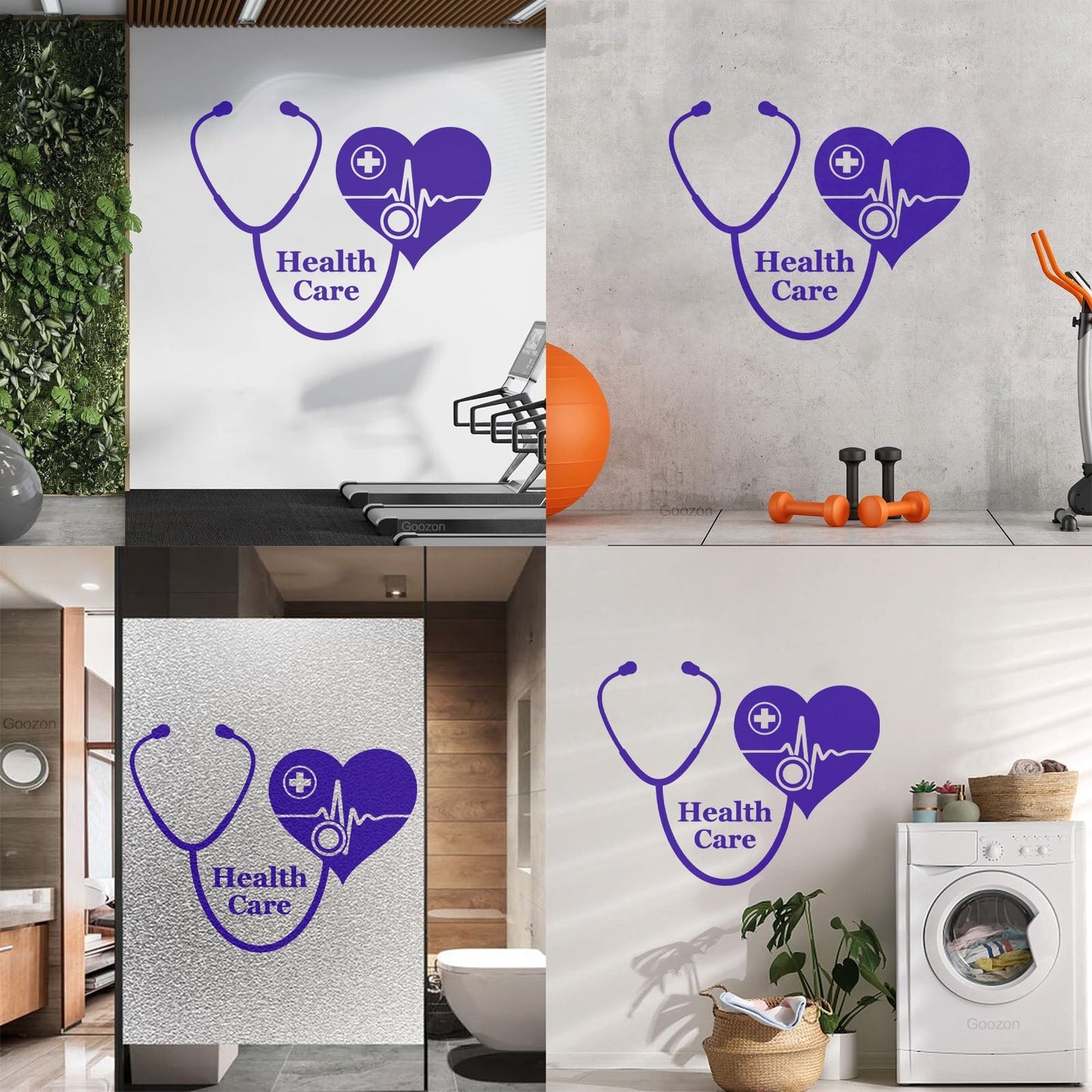 Wall Vinyl Sticker Decor Medical Cross With Health Care Medicine Icon Store Decoration