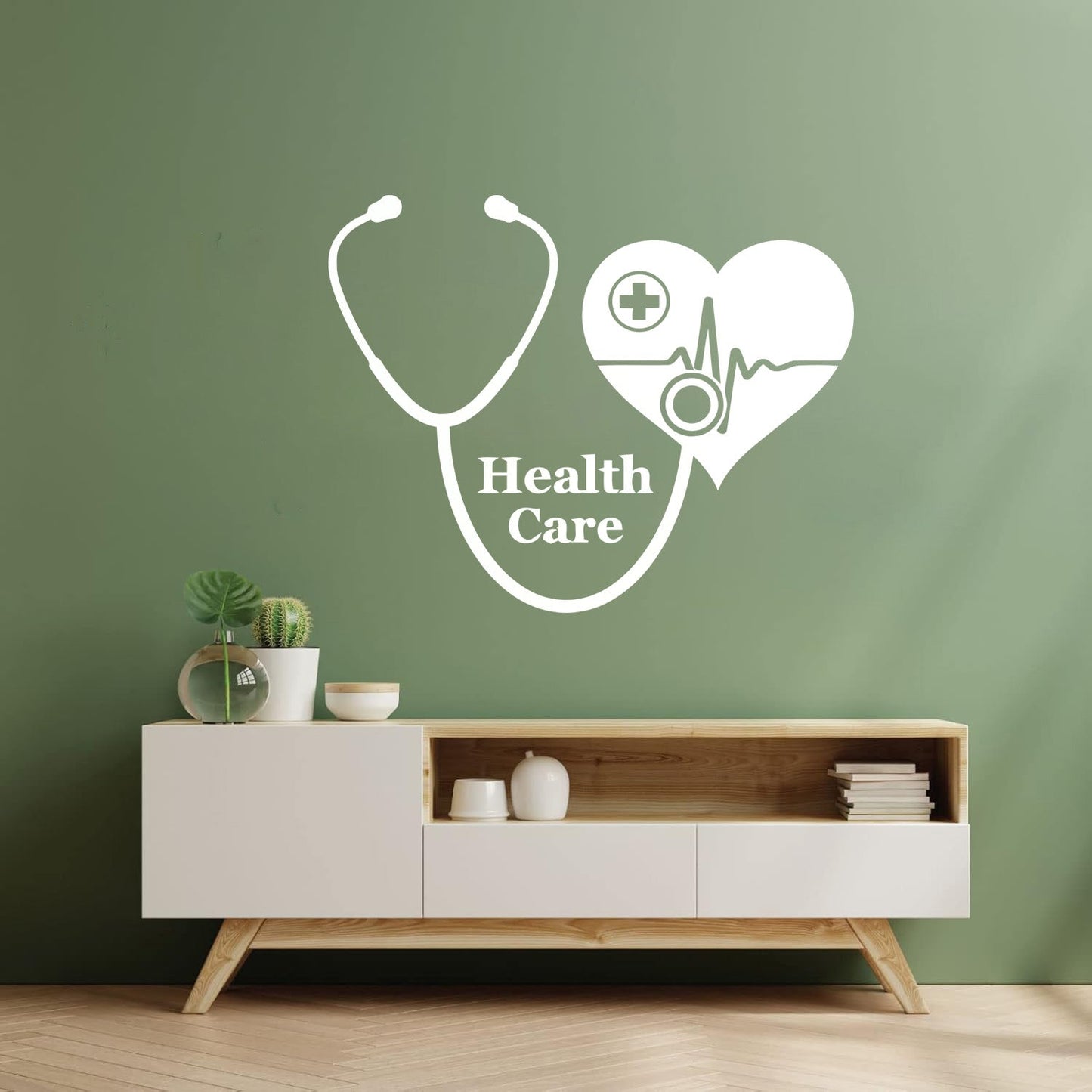 Wall Vinyl Sticker Decor Medical Cross With Health Care Medicine Icon Store Decoration