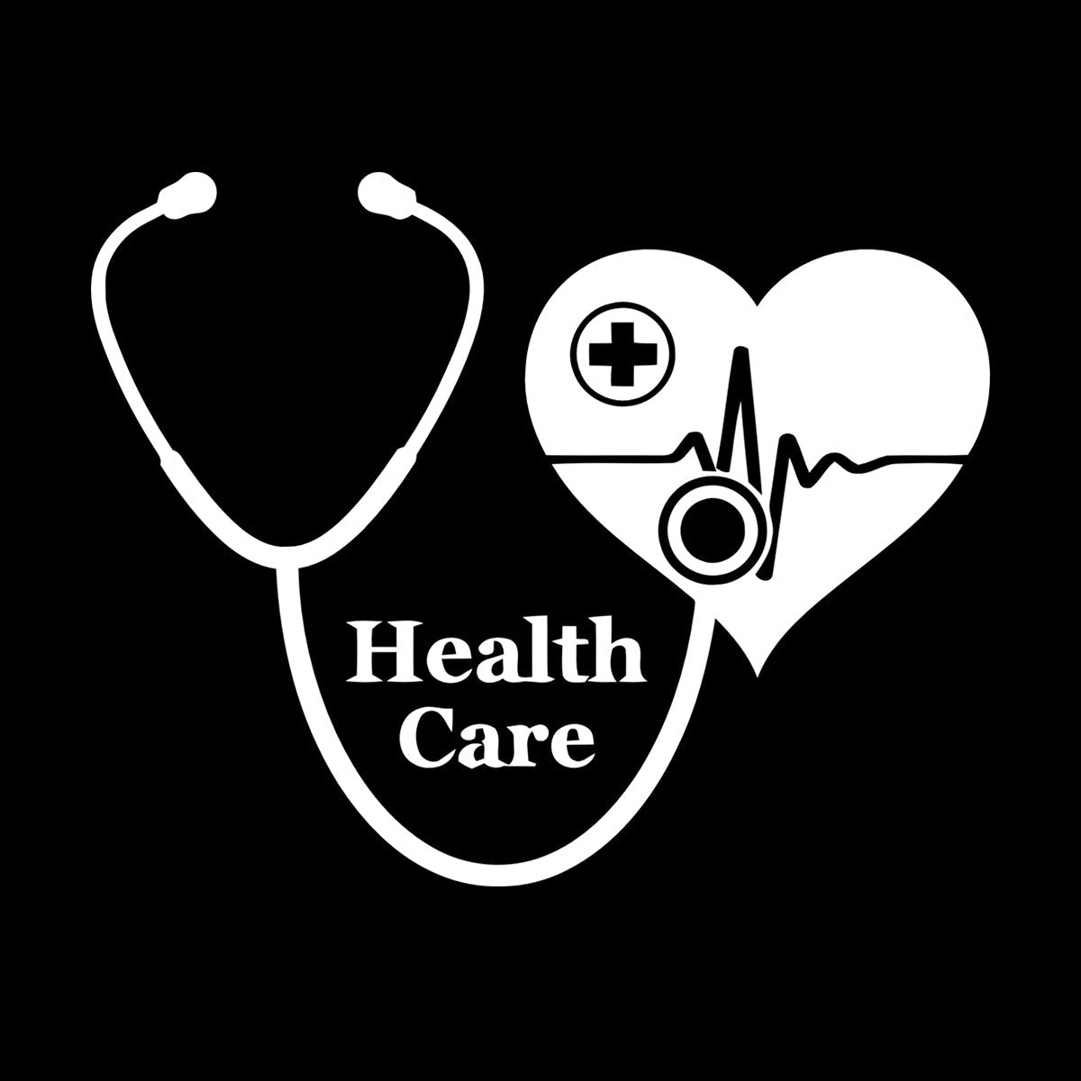 Wall Vinyl Sticker Decor Medical Cross With Health Care Medicine Icon Store Decoration