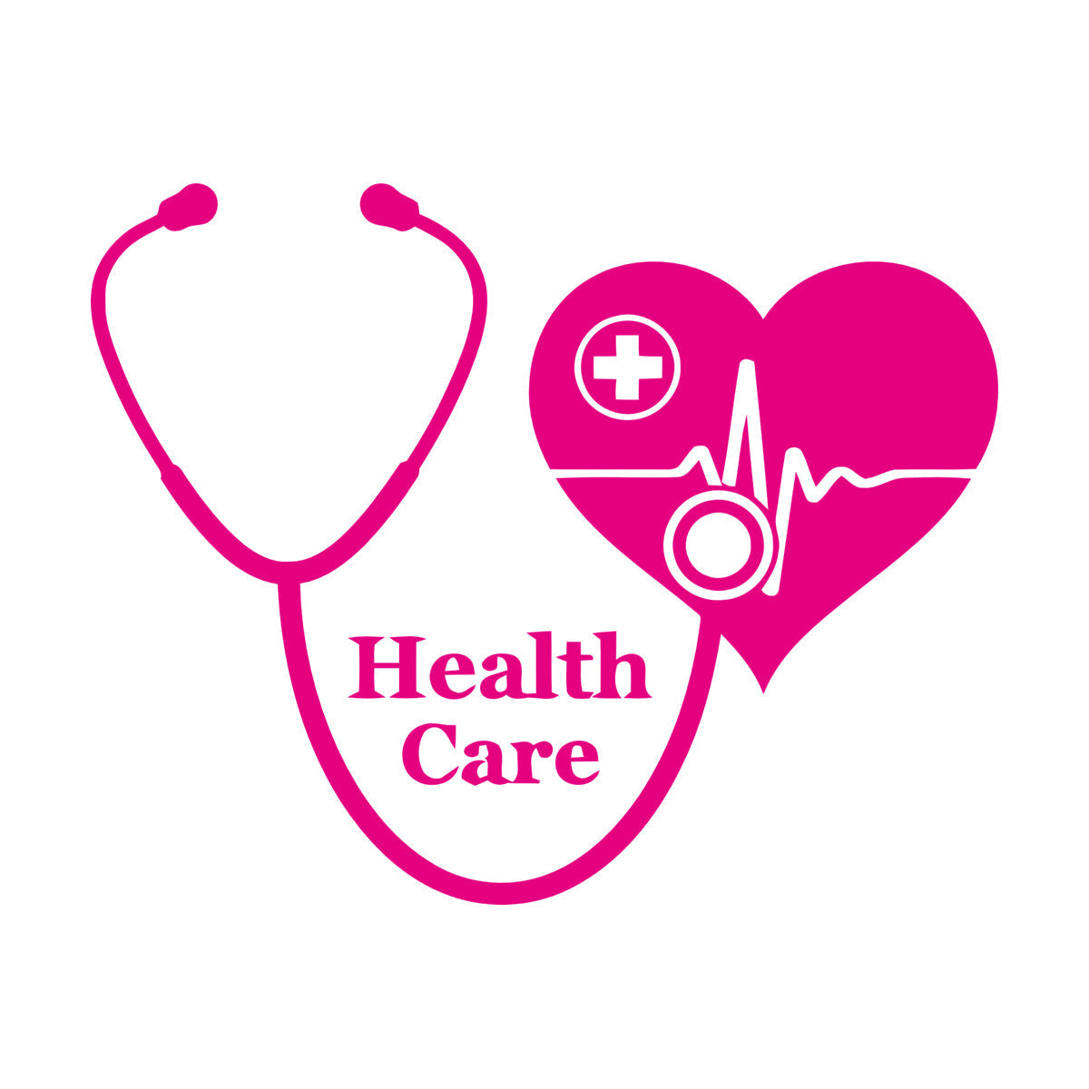 Wall Vinyl Sticker Decor Medical Cross With Health Care Medicine Icon Store Decoration