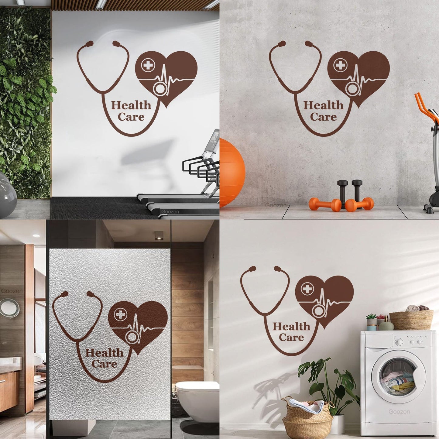 Wall Vinyl Sticker Decor Medical Cross With Health Care Medicine Icon Store Decoration