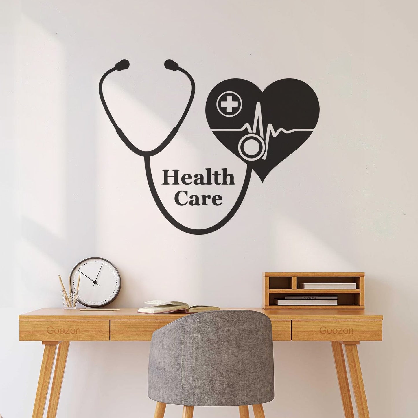 Wall Vinyl Sticker Decor Medical Cross With Health Care Medicine Icon Store Decoration