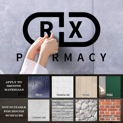 Lettering Decals Pharmacy Store Health Care Healthcare Chemist'S Shop Equipped With Transfer Film Kit