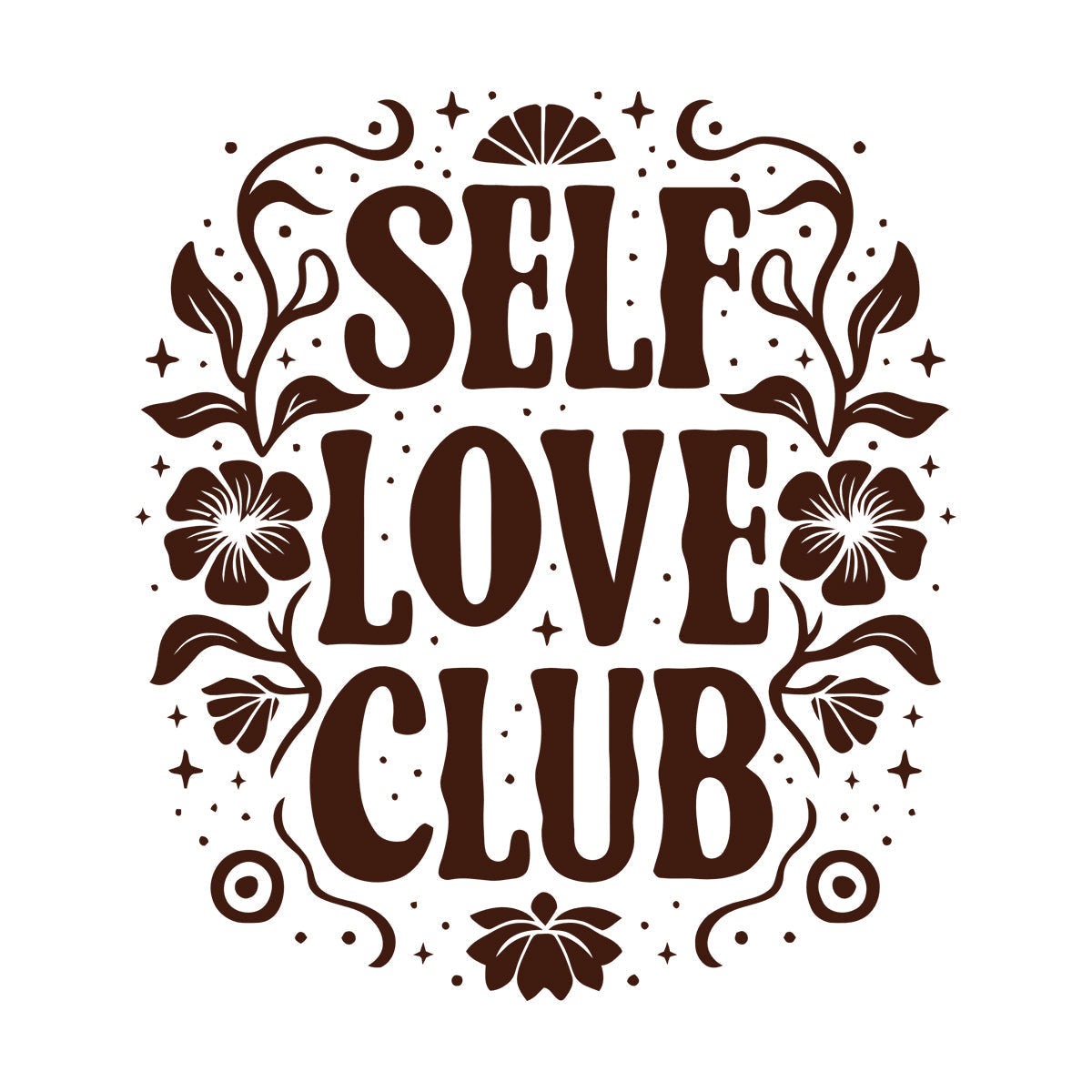 Wall Decals Pvc Self Love Club Posters Mental Health Care Easy Installation