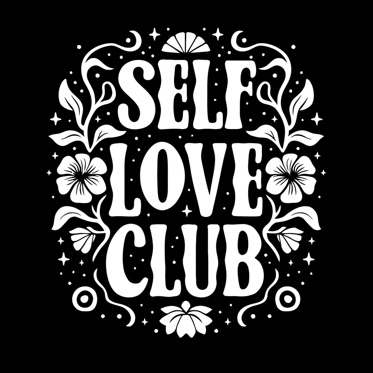 Wall Decals Pvc Self Love Club Posters Mental Health Care Easy Installation