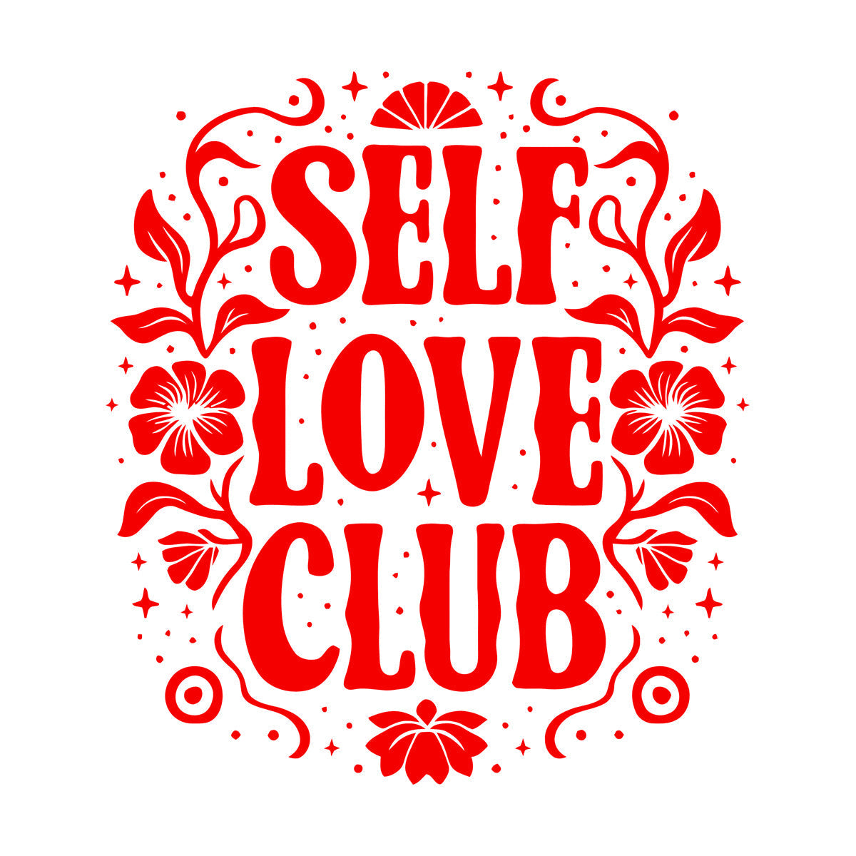Wall Decals Pvc Self Love Club Posters Mental Health Care Easy Installation