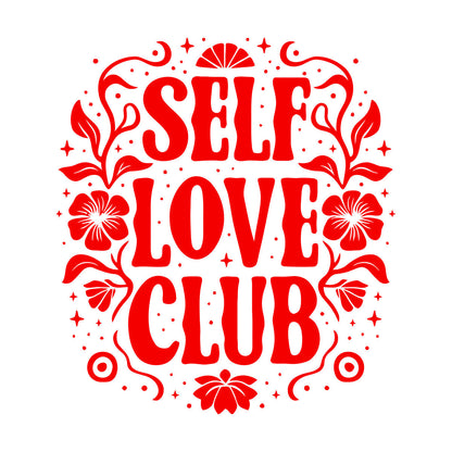 Wall Decals Pvc Self Love Club Posters Mental Health Care Easy Installation