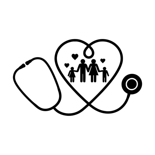 Lettering Stickers Signboard Medical Family Clinic Health Care Art Mural Painting