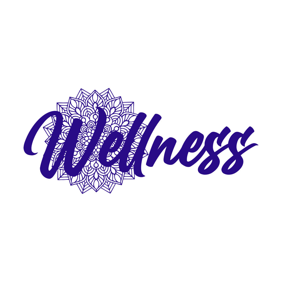 Wellness Lettering Health Care Floral Vinyl Wall Stickers Waterproof