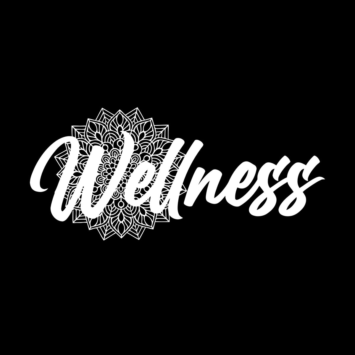 Wellness Lettering Health Care Floral Vinyl Wall Stickers Waterproof