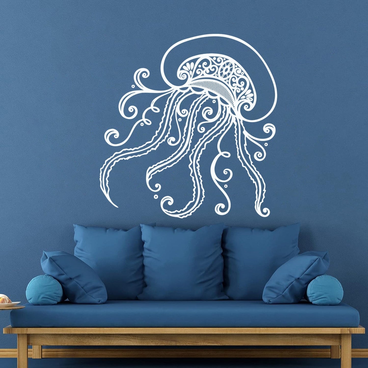 Wall Stickers Beauty Sea Jellyfish Oceans And Seas Inhabitant Glass Stickers