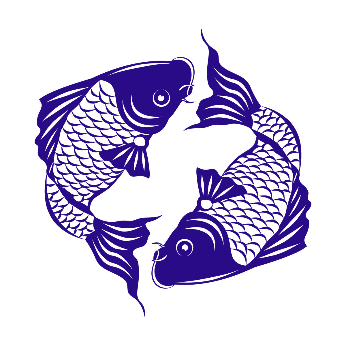 Engraving Stickers Asian Koi Carp Fish Japanese Style Removable Without Leaving Glue