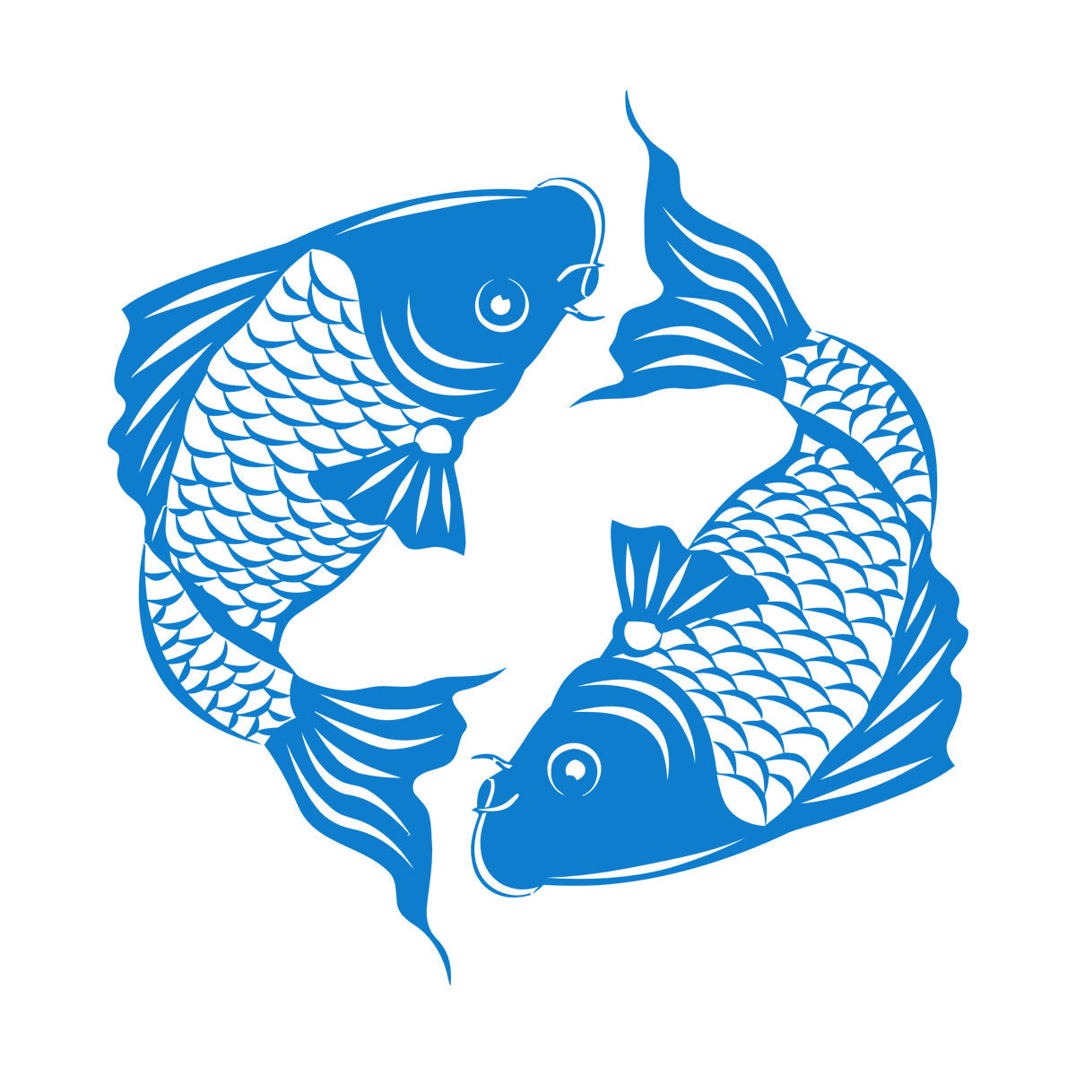 Engraving Stickers Asian Koi Carp Fish Japanese Style Removable Without Leaving Glue