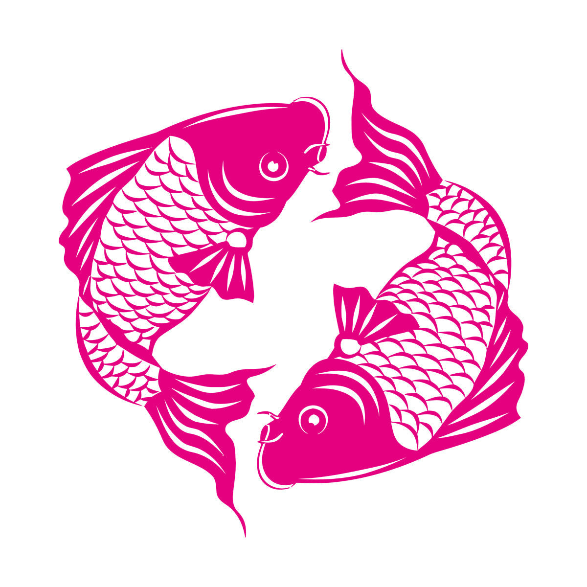 Engraving Stickers Asian Koi Carp Fish Japanese Style Removable Without Leaving Glue