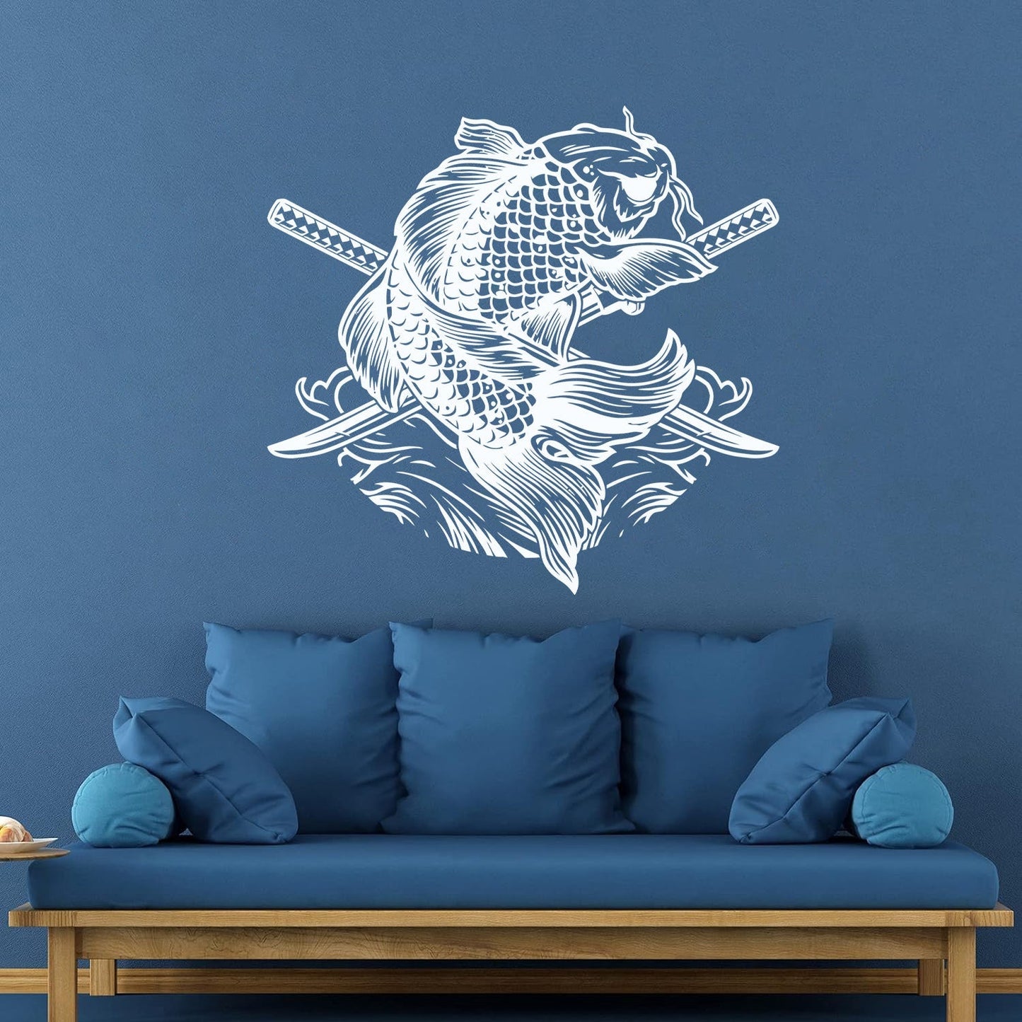 Lettering Stickers Asian Style Japanese Koi Carp Fish Swords Multi Color Selection