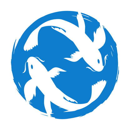 Asian Style Koi Carp Couple Fish Zen Japanese Wall Decals Art Mural Painting