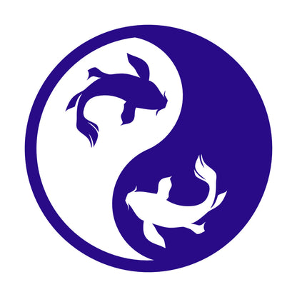 Wall Decals Paster Paper Zen Koi Fish Yin Yang Asian Ation Self Adhesive