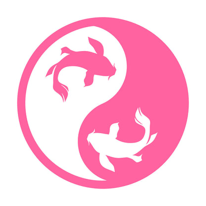 Wall Decals Paster Paper Zen Koi Fish Yin Yang Asian Ation Self Adhesive