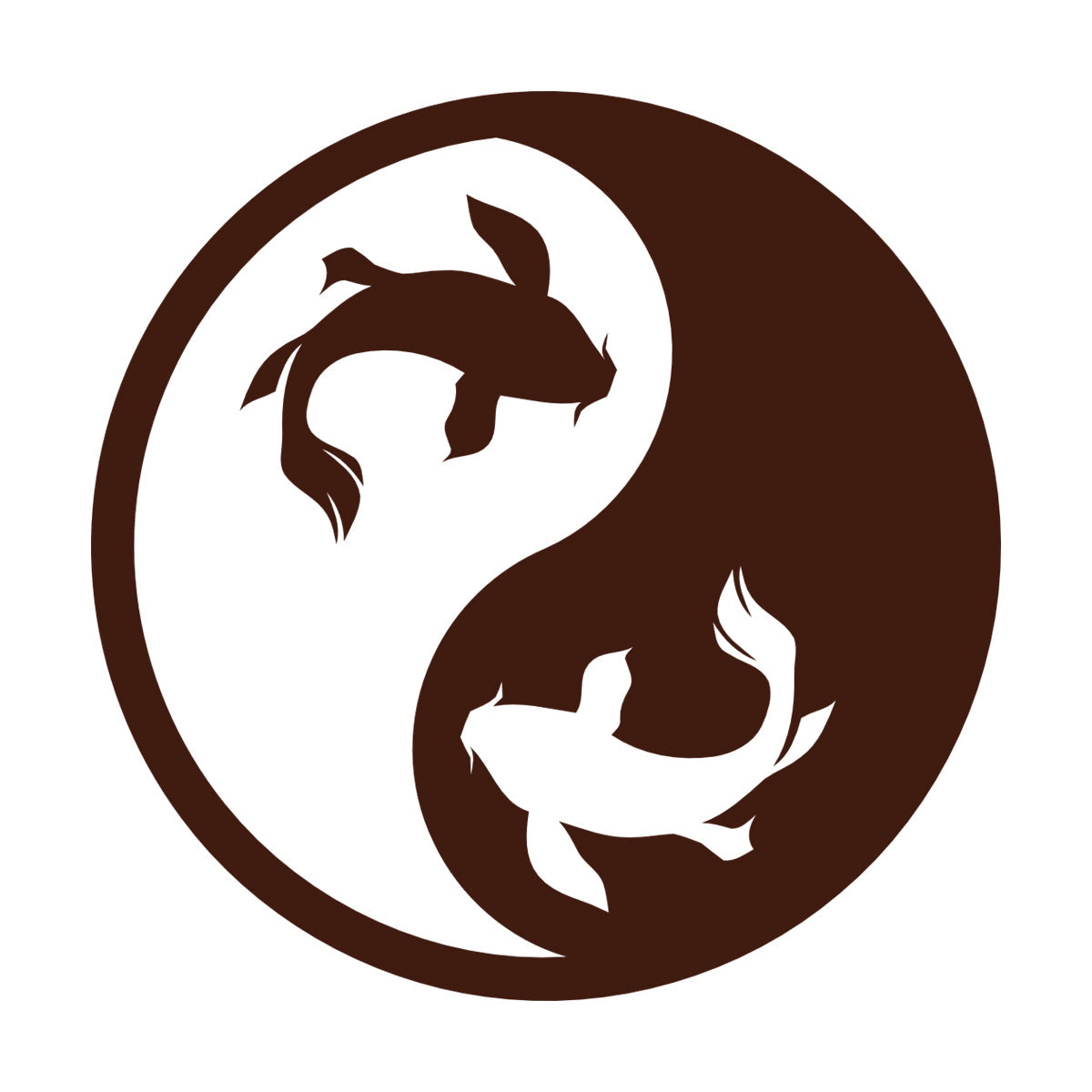 Wall Decals Paster Paper Zen Koi Fish Yin Yang Asian Ation Self Adhesive