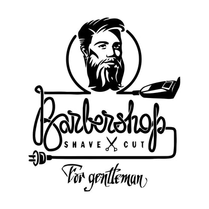 Wall Decals Barbershop Hair Stylist Shaving Barber Man Tattoo Culture