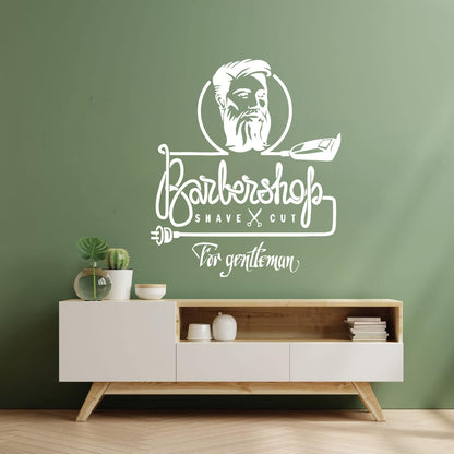 Wall Decals Barbershop Hair Stylist Shaving Barber Man Tattoo Culture