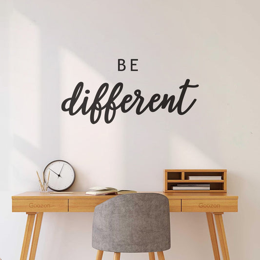 Lettering Stickers Inspirational Quote Be Different Art Decoration