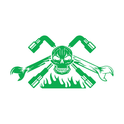 Engraving Decals Auto Workshop Car Dealership Skeleton Skull Garage Can Modify And Add Information