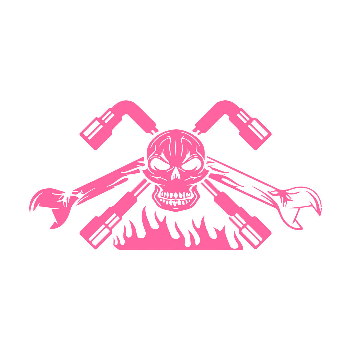 Engraving Decals Auto Workshop Car Dealership Skeleton Skull Garage Can Modify And Add Information