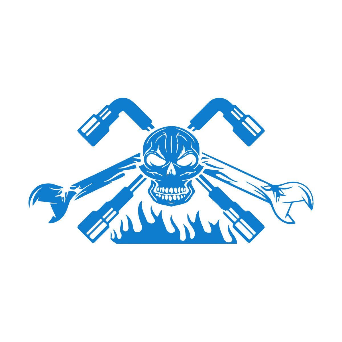 Engraving Decals Auto Workshop Car Dealership Skeleton Skull Garage Can Modify And Add Information