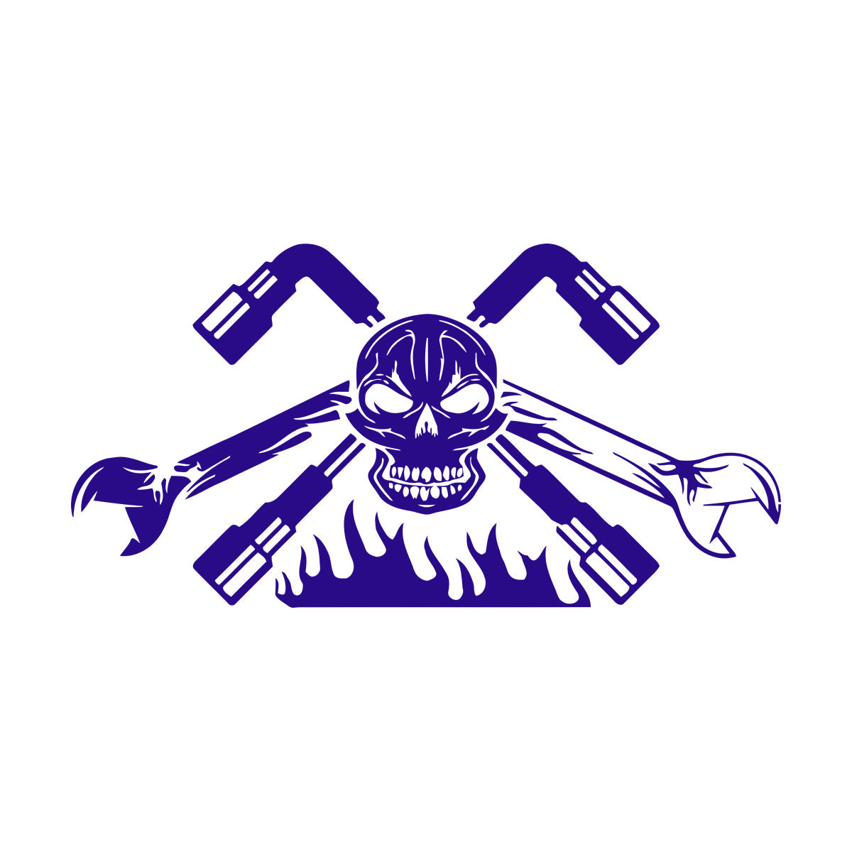 Engraving Decals Auto Workshop Car Dealership Skeleton Skull Garage Can Modify And Add Information