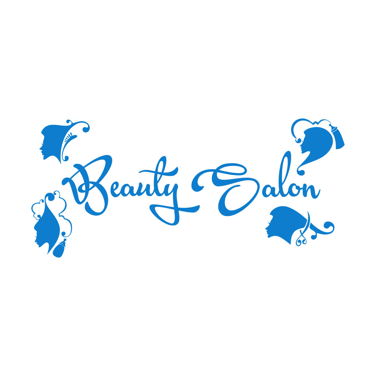Mural And Wall Vinyl Decal Hairdressing Beauty Salon Logo Signboard Barbershop Store Decoration