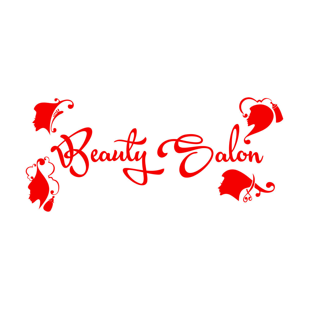 Mural And Wall Vinyl Decal Hairdressing Beauty Salon Logo Signboard Barbershop Store Decoration
