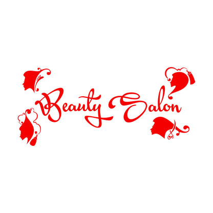 Mural And Wall Vinyl Decal Hairdressing Beauty Salon Logo Signboard Barbershop Store Decoration
