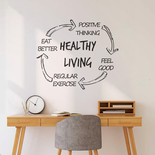 Lettering Stickers Inspirational Quotes For Healthy Living It Won'T Fall Off
