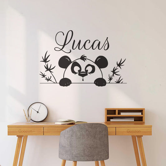 Cartoon Panda Baby Animal Lettering Decals Removable Without Leaving Glue