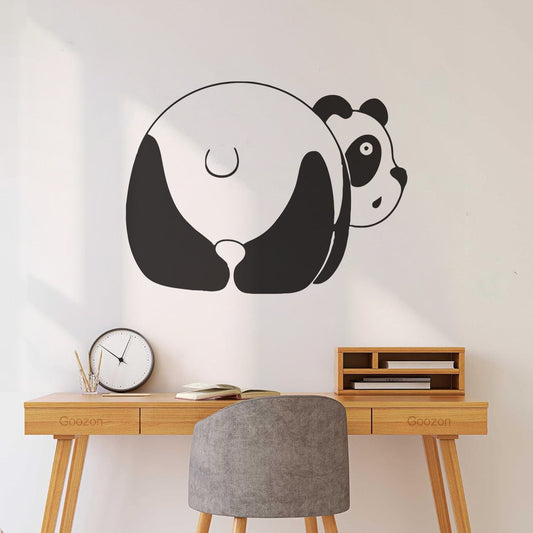 Wall Decals Pvc Panda Logo Cute Animal Children'S Playroom It Won'T Fall Off