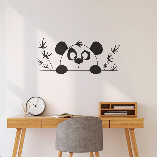 Vinyl Art Sticker Panda Crib Kids Boy Girl Bamboo Funny Animal Easy Installation